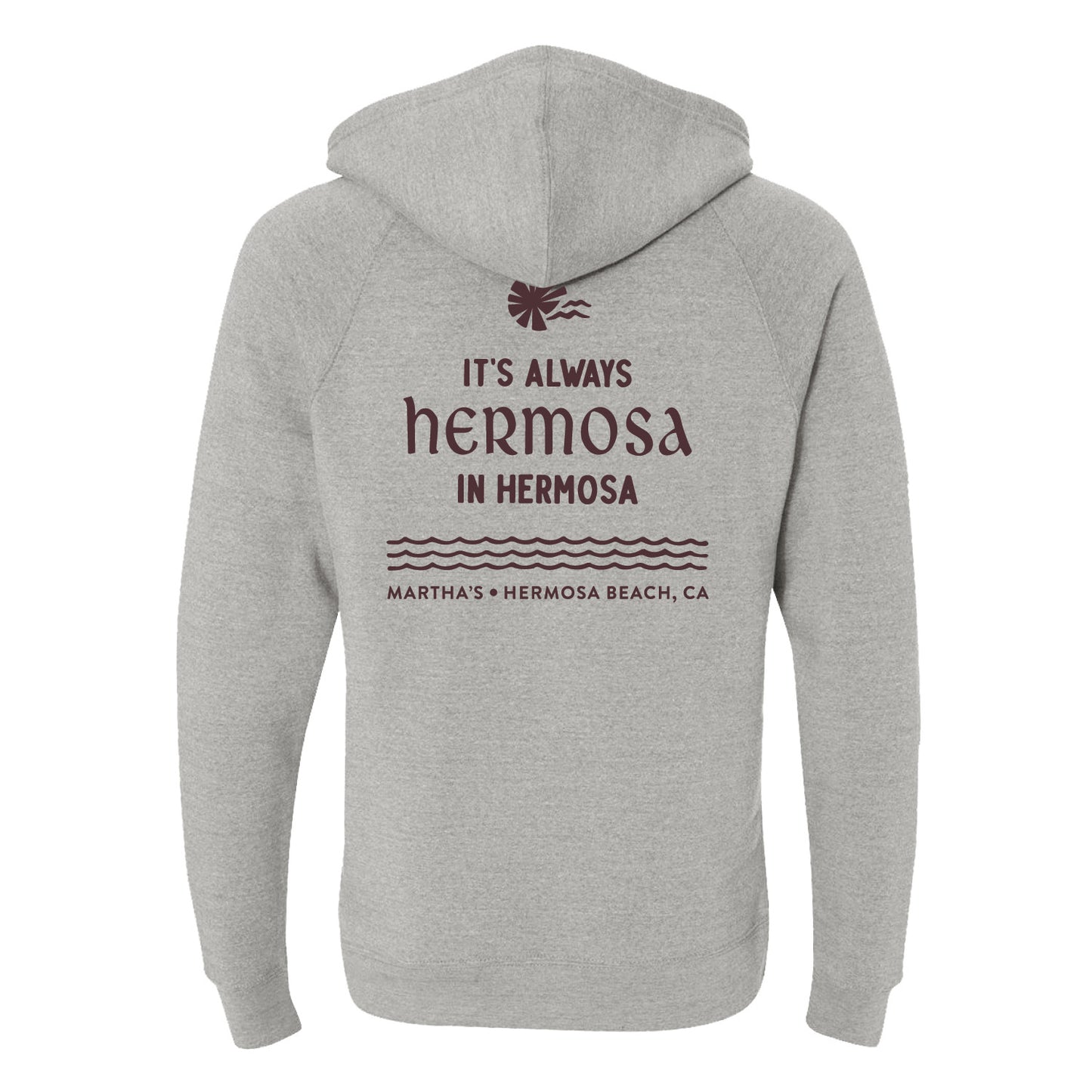 Street Sign Zip Hoodie -Stone