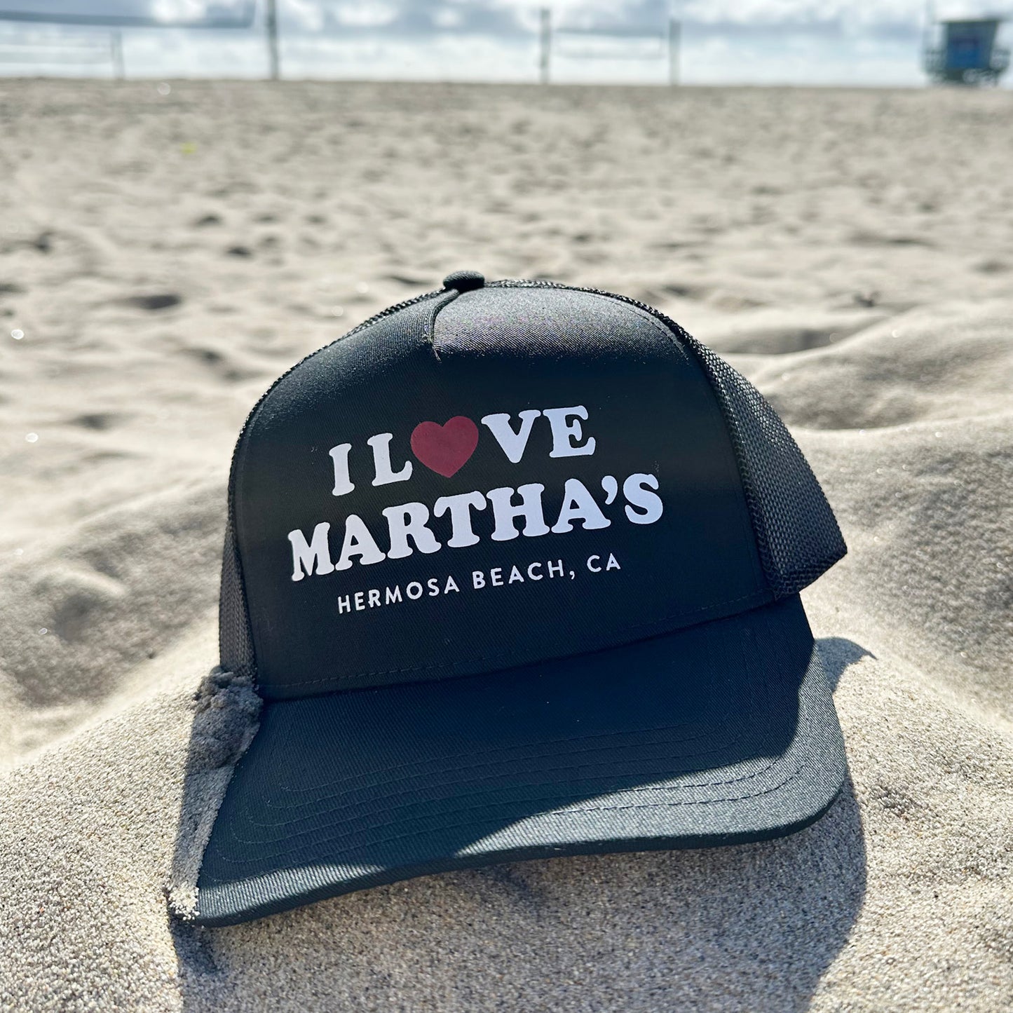Love Martha's Cap -Black
