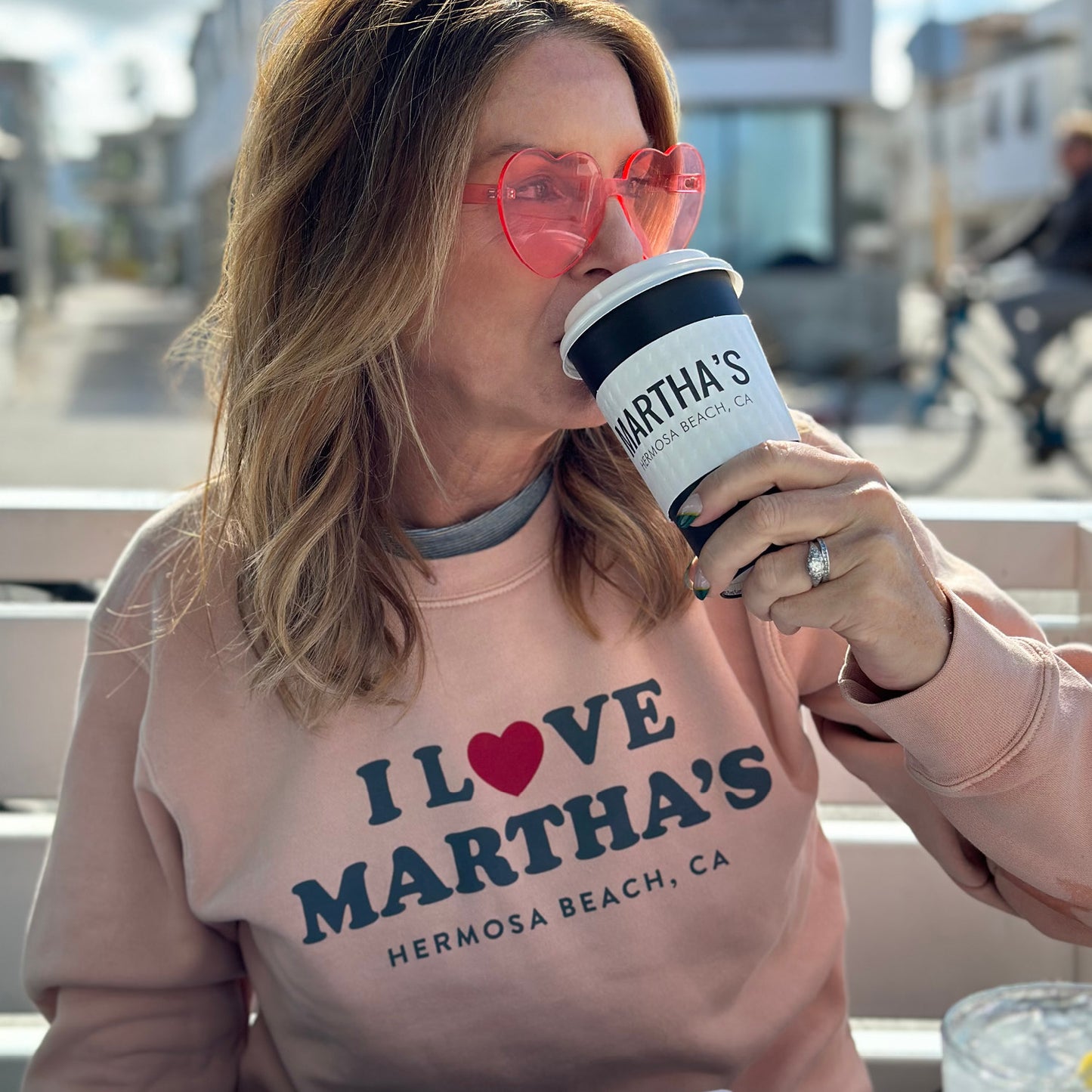 Love Martha's Crewneck Sweatshirt -Dusty Pink